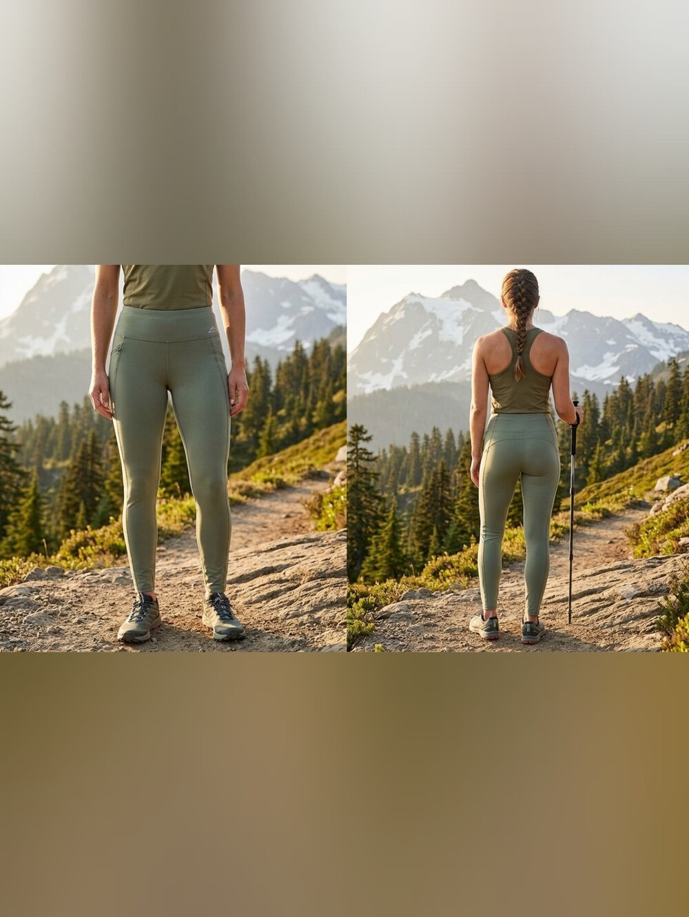 NWOT Eddie Bauer High-Rise Olive Active Leggings